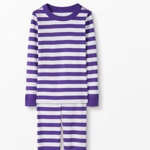 NWOT Hanna Andersson Purple and White Striped Pajama Set